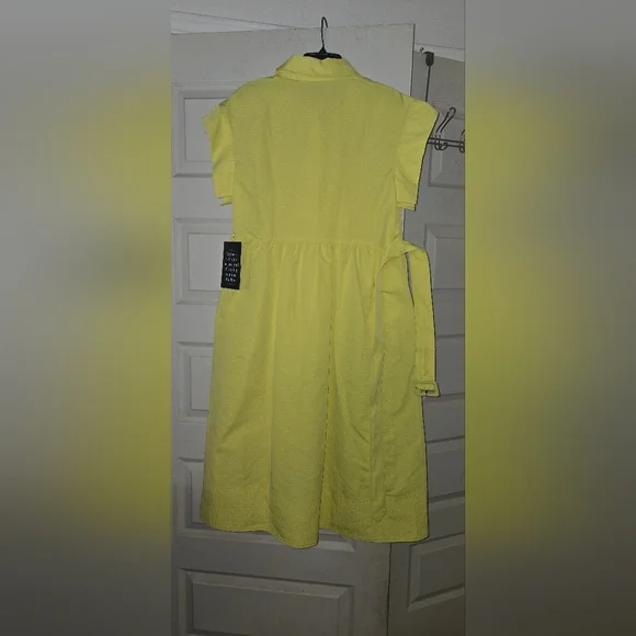 Tuckernuck Chloe Citron Midi Dress with Belt - Picture 3 of 8